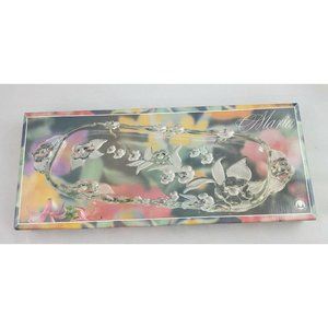 Mikasa Walther Glass West Germany Crystal Canapé Tray Server Maria Spring Medley